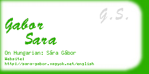 gabor sara business card